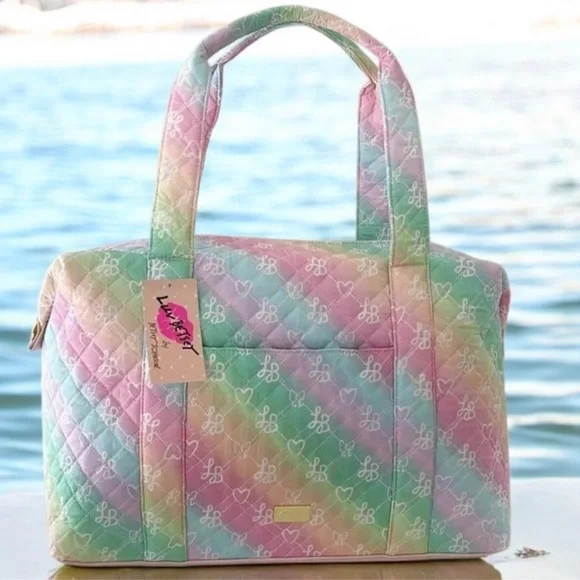 Luv Betsey Betsey Johnson Colorful Pastel Quilted Women's Bag - Picture 1 of 16